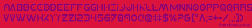 Planetxcompactcond Font – Purple Fonts on Red Background