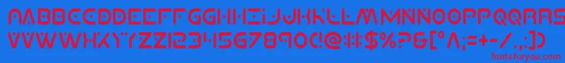 Шрифт Planetxcompactcond – красные шрифты на синем фоне