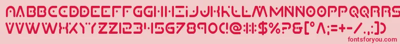 Шрифт Planetxcompactcond – красные шрифты на розовом фоне