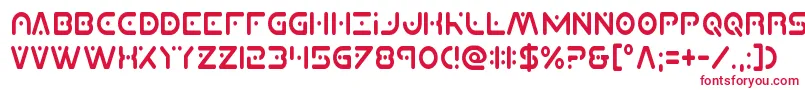 Planetxcompactcond-fontti – punaiset fontit valkoisella taustalla