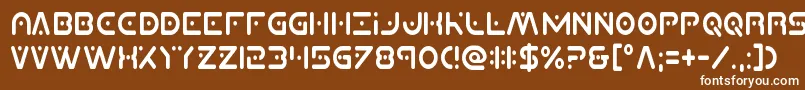 Шрифт Planetxcompactcond – белые шрифты на коричневом фоне