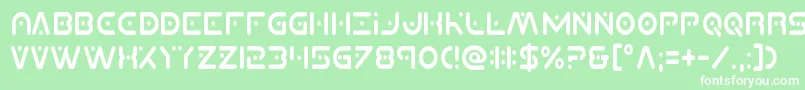 Шрифт Planetxcompactcond – белые шрифты на зелёном фоне