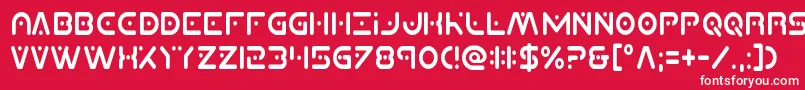 フォントPlanetxcompactcond – 赤い背景に白い文字