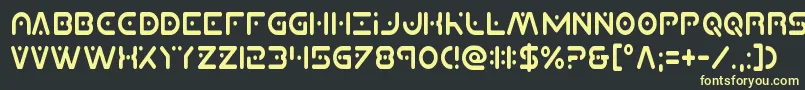 Planetxcompactcond Font – Yellow Fonts on Black Background