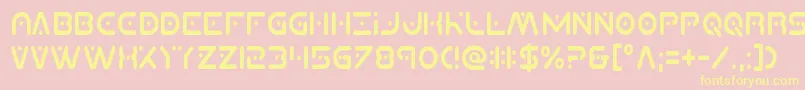 Шрифт Planetxcompactcond – жёлтые шрифты на розовом фоне