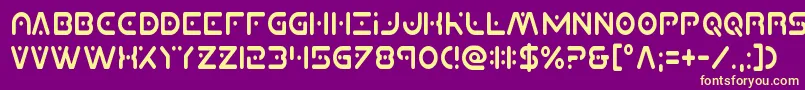 Planetxcompactcond Font – Yellow Fonts on Purple Background