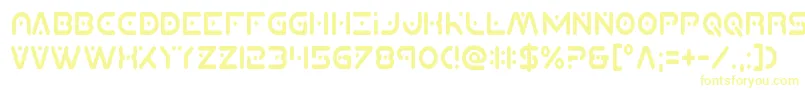 Planetxcompactcond-Schriftart – Gelbe Schriften