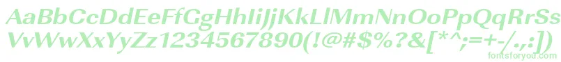 UrwimperialtextbolextwidOblique Font – Green Fonts on White Background