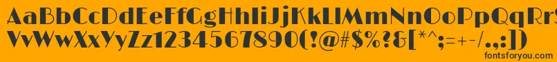 LimelightRegular Font – Black Fonts on Orange Background