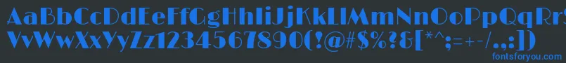 LimelightRegular Font – Blue Fonts on Black Background