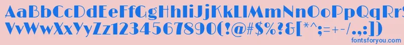 LimelightRegular Font – Blue Fonts on Pink Background