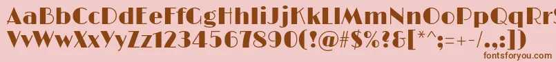 LimelightRegular Font – Brown Fonts on Pink Background