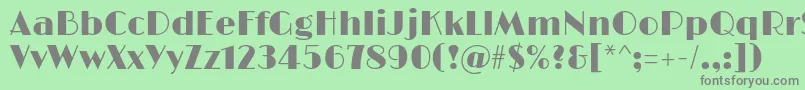 フォントLimelightRegular – 緑の背景に灰色の文字