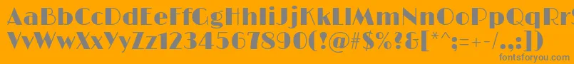 フォントLimelightRegular – オレンジの背景に灰色の文字