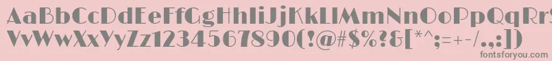 LimelightRegular Font – Gray Fonts on Pink Background