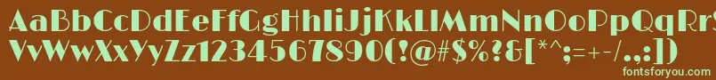 LimelightRegular Font – Green Fonts on Brown Background