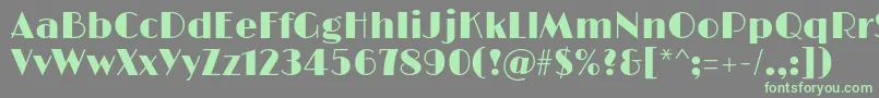 LimelightRegular-fontti – vihreät fontit harmaalla taustalla
