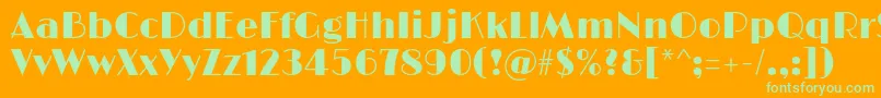 LimelightRegular Font – Green Fonts on Orange Background
