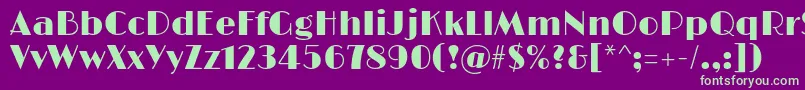 LimelightRegular-fontti – vihreät fontit violetilla taustalla