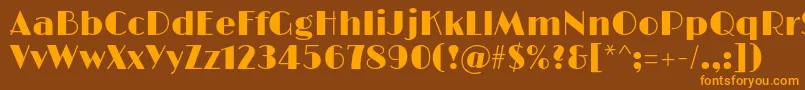 LimelightRegular Font – Orange Fonts on Brown Background