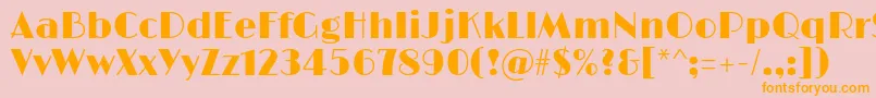 LimelightRegular Font – Orange Fonts on Pink Background