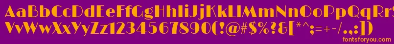 LimelightRegular Font – Orange Fonts on Purple Background