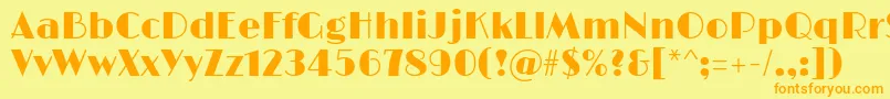 LimelightRegular Font – Orange Fonts on Yellow Background