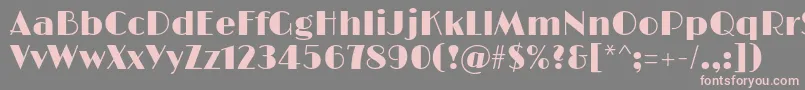 フォントLimelightRegular – 灰色の背景にピンクのフォント