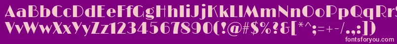 LimelightRegular Font – Pink Fonts on Purple Background