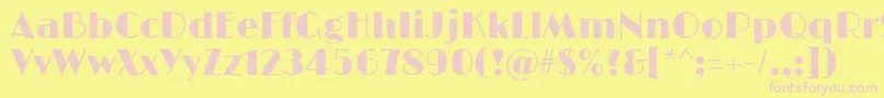 LimelightRegular Font – Pink Fonts on Yellow Background