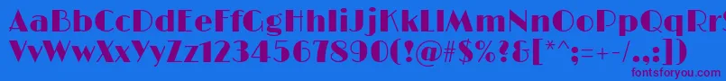 LimelightRegular Font – Purple Fonts on Blue Background