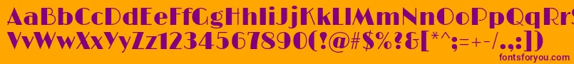 LimelightRegular Font – Purple Fonts on Orange Background