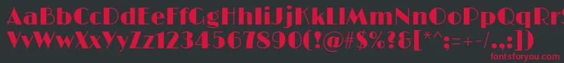 LimelightRegular Font – Red Fonts on Black Background