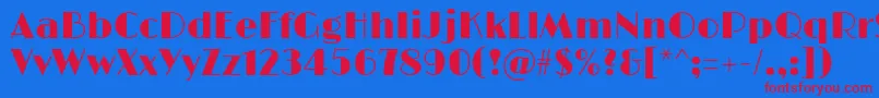 LimelightRegular Font – Red Fonts on Blue Background