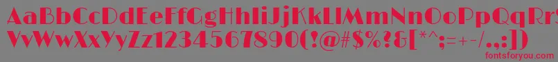 フォントLimelightRegular – 赤い文字の灰色の背景