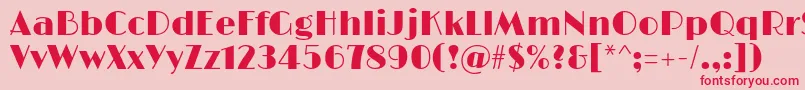 フォントLimelightRegular – ピンクの背景に赤い文字