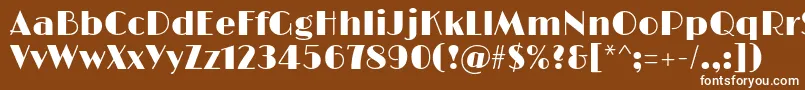 フォントLimelightRegular – 茶色の背景に白い文字