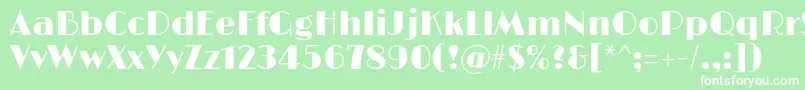 LimelightRegular Font – White Fonts on Green Background