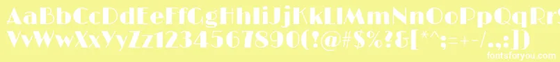 Шрифт LimelightRegular – белые шрифты на жёлтом фоне