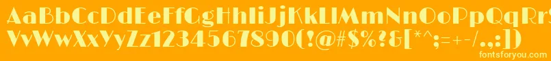 LimelightRegular-fontti – keltaiset fontit oranssilla taustalla