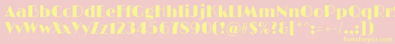 LimelightRegular Font – Yellow Fonts on Pink Background