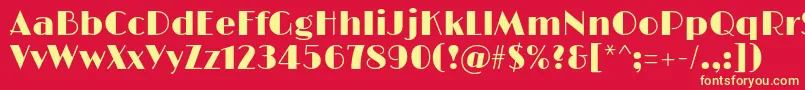 LimelightRegular Font – Yellow Fonts on Red Background