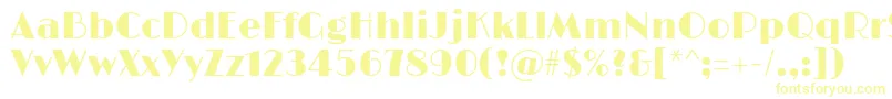 Czcionka LimelightRegular – żółte czcionki na białym tle