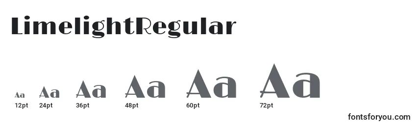 LimelightRegular Font Sizes