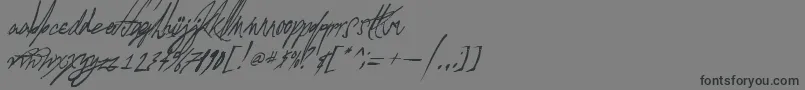 フォントAGlitchInTime – 黒い文字の灰色の背景