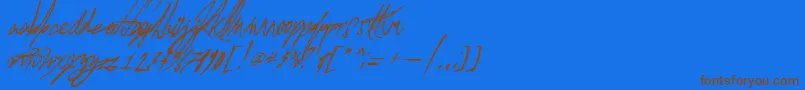 fuente AGlitchInTime – Fuentes Marrones Sobre Fondo Azul