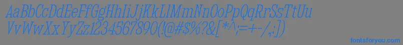 KingsbridgeCdElIt Font – Blue Fonts on Gray Background