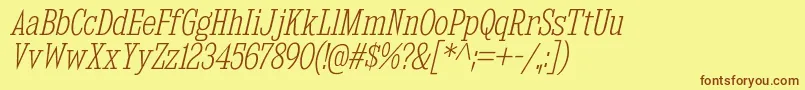 KingsbridgeCdElIt Font – Brown Fonts on Yellow Background