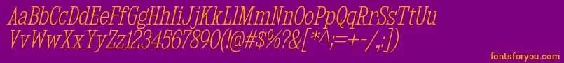 KingsbridgeCdElIt Font – Orange Fonts on Purple Background