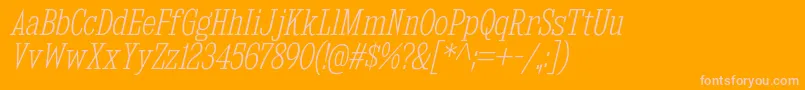 KingsbridgeCdElIt Font – Pink Fonts on Orange Background